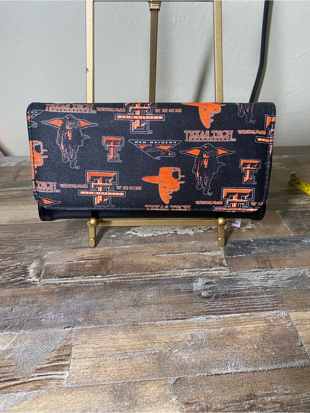TEXAS TECH RED RAIDERS Black & Orange Wallet - Team Logo Design